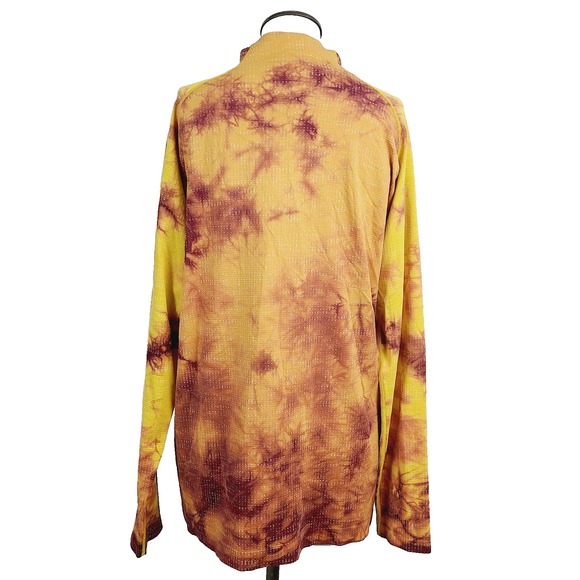 NEW Lululemon Metal Vent Tech 1/2 Zip 2.0 Tie-Dye Pullover Yellow L Running - Picture 3 of 10